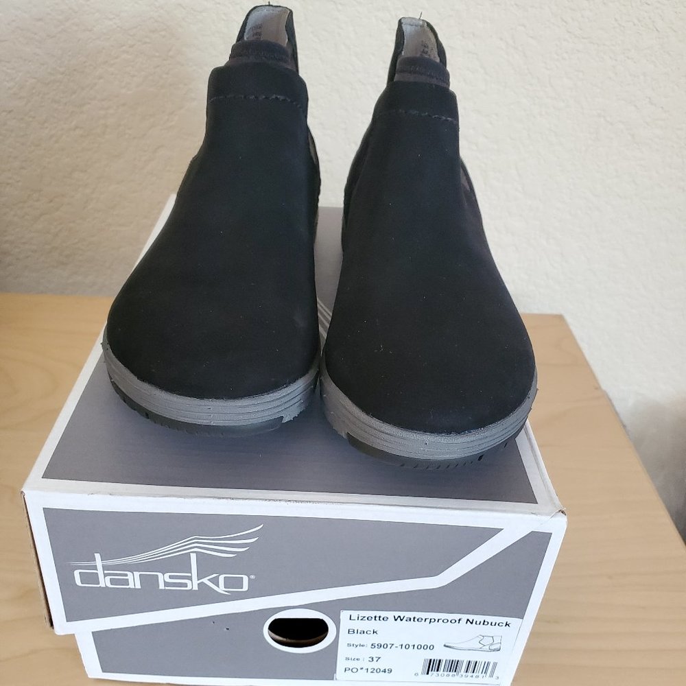 Dansko Women Boots Lizette Waterproof Nubuck black Size 37 New